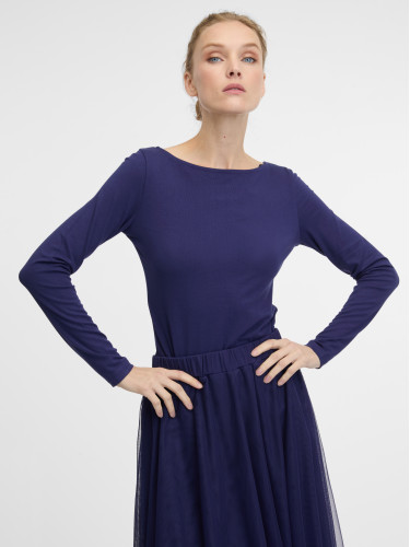 Women's Navy Blue Long Sleeve T-Shirt ORSAY - Women's