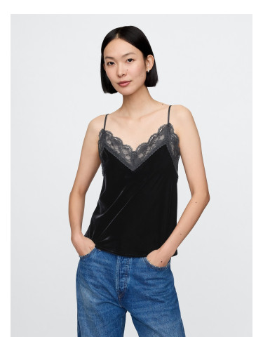 GAP Velvet tank top with lace - Women's