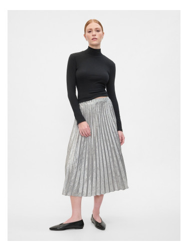 GAP Metallic pleated midi skirt - Women's