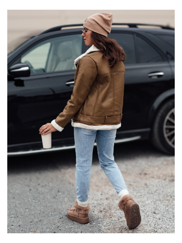 Дамско кожено яке с косъм NORFDIMA