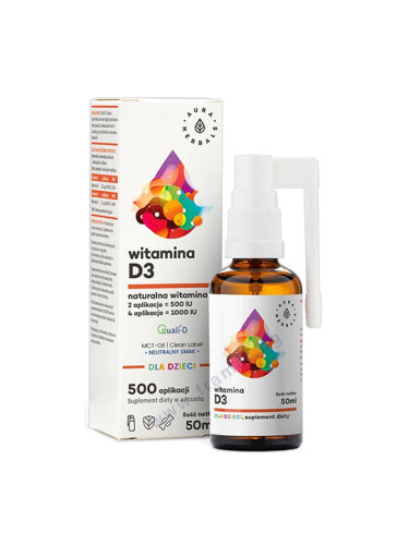 АУРА ХЕРБАЛС ВИТАМИН D3 орален спрей 50 мл