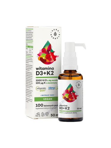 АУРА ХЕРБАЛС ВИТАМИН D3 + K2 ВЕГАН капки 50 мл