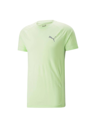 Puma EVOSTRIPE TEE Мъжка спортна тениска, светло-зелено, размер