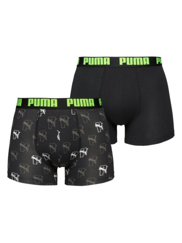 Puma MEN CAT LOGO PRINT BOXER 2P Мъжки боксерки, черно, размер