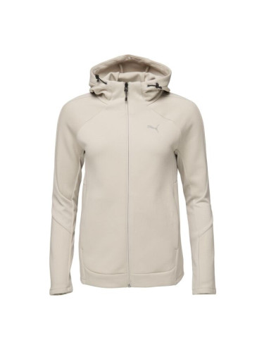 Puma EVOSTRIPE FULL ZIP HOODY Дамски суитшърт, бежово, размер