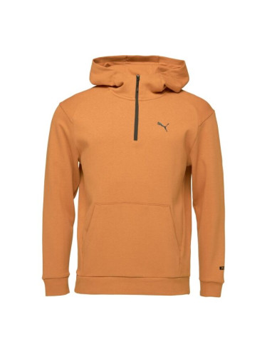 Puma RADCAL HOODED HALF ZIP Мъжки суитшърт, кафяво, размер