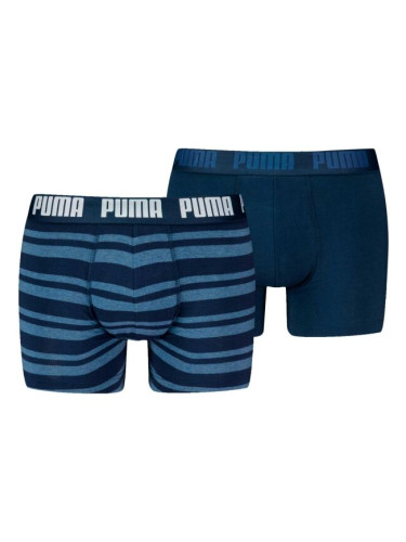 Puma MEN EVERYDAY HERITAGE STRIPE BOXER 2P Мъжки боксерки, тъмносин, размер