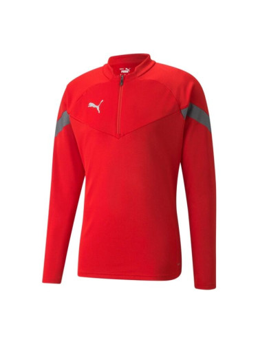 Puma TEAMFINAL TRAINING 1/4 ZIP TOP Мъжко спортно горнище, червено, размер