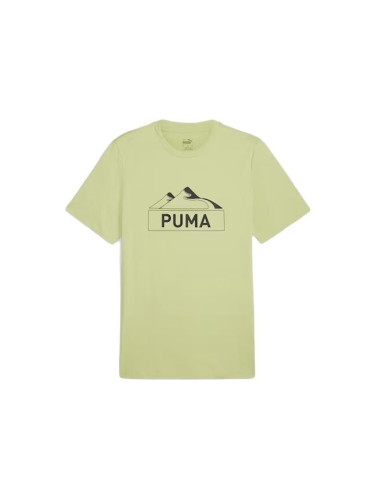 Puma OPEN ROAD MOUTING GRAPHIC TEE Мъжка тениска, светло-зелено, размер