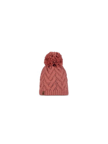 Шапка - Buff - Knitted & Fleece hat Caryn - Crimson