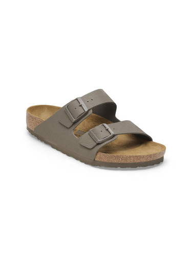 Birkenstock Arizona BF Saffiano Concrete Gray Narrow Fit