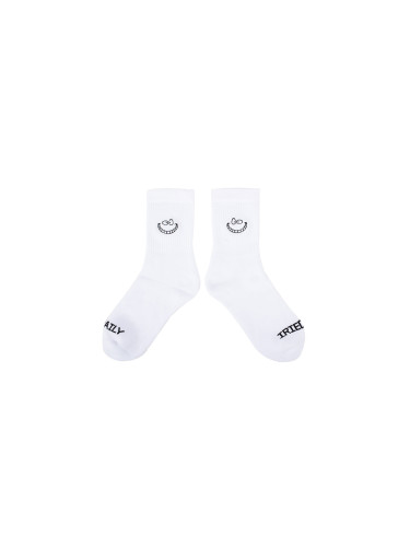 IrieDaily Grin Cat Sock White