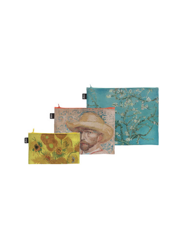 Loqi Vincent van Gogh - Sunflowers, Self-Portrait, Almond Blossom Recycled Zip Pockets