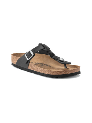 Birkenstock Gizeh Oiled Leather Black Regular Fit