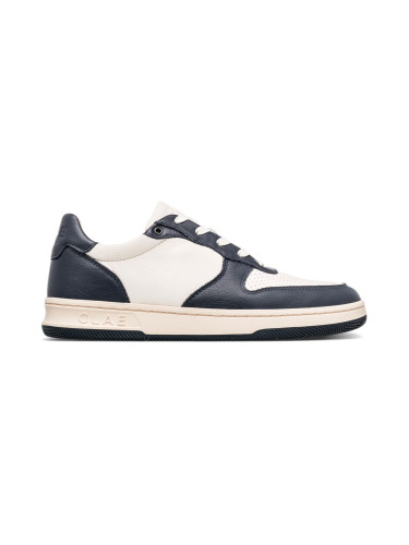 Clae Malone Navy Leather Off-White