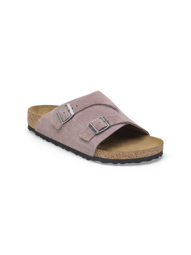 Birkenstock Zürich Suede Leather Faded Purple Narrow Fit