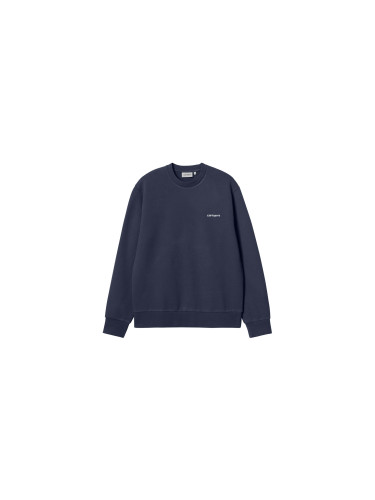 Carhartt WIP Script Embroidery Sweat Air Force Blue