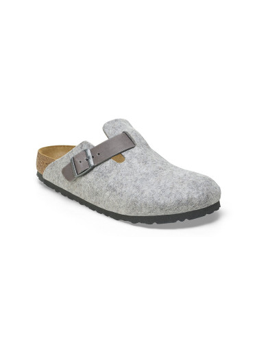 Birkenstock Boston Natural Leather-Felt Regular Fit