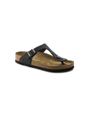 Birkenstock Gizeh Oiled Leather Black Regular Fit