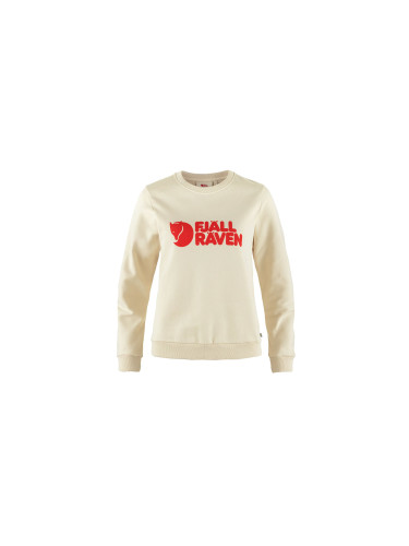 Fjällräven Logo Sweater W Chalk White-Flame