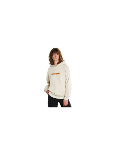 Dedicated Hoodie Sundborn Twin Peaks Logo Oat White