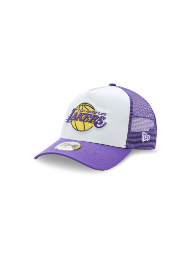 New Era LA Lakers Team Colour Purple A-Frame Trucker Cap