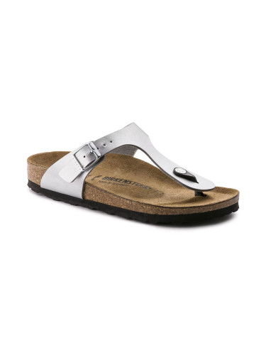 Birkenstock Gizeh Birko-Flor Silver Narrow Fit