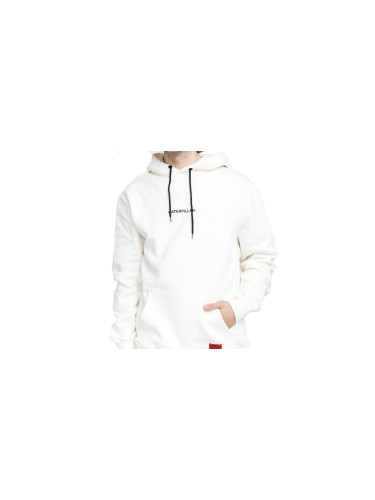 Caterpillar Double Print Hoodie White