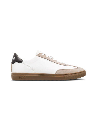 Clae Deane White Leather Grey Dark Gum