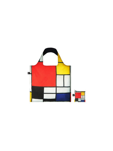 Loqi PIET MONDRIAN Composition with Red, Yellow, Blue and Black Recycled Bag