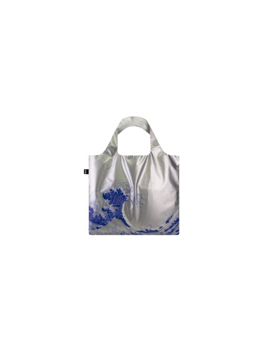 Loqi Katsushika Hokusai - The Great Wave Metallic Silver Bag