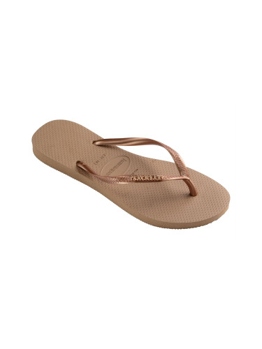 Havaianas Slim Logo Metallic Rose Gold