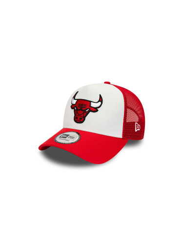 New Era Chicago Bulls Team Colour Red A-Frame Trucker Cap