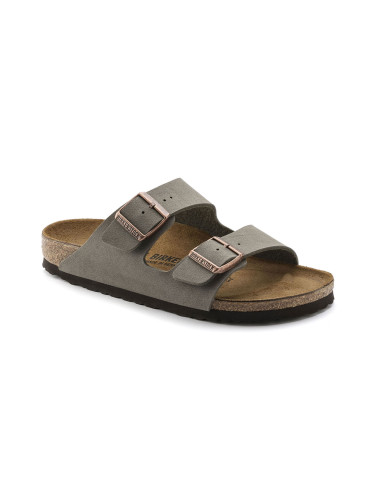 Birkenstock Arizona Nubuck Stone Narrow Fit