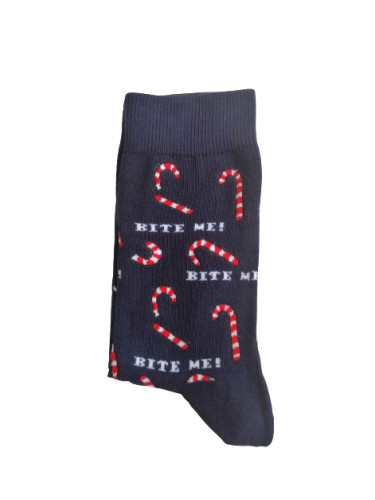 Коледни чорапи с бастунчета Bite me