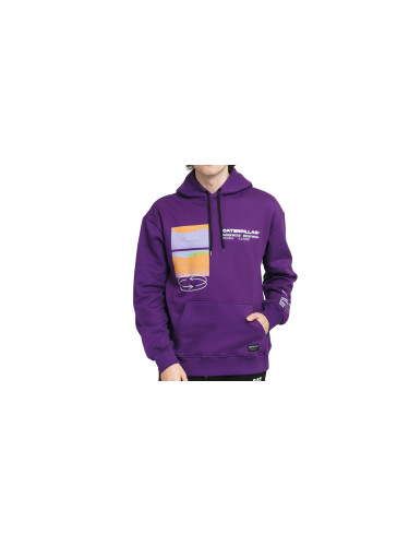 Caterpillar Fashion Pocket Hoodie Purple