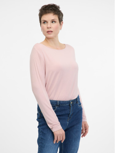 Light pink women's long-sleeved T-shirt ORSAY - Women's