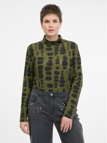 Green women's long-sleeved T-shirt ORSAY - Women's