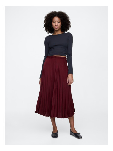 GAP Pleated satin midi skirt - Women's