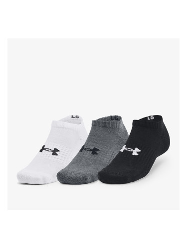 Under Armour Core No Show Socks 3-Pack Black L