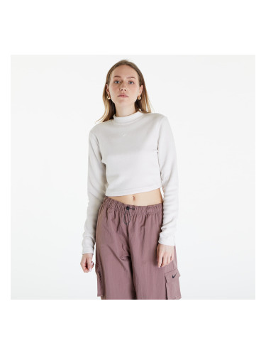 Тениска Nike Sportswear Phoenix Plush Women's Long-Sleeve Crop Top Lt Orewood Brn/ Sail L