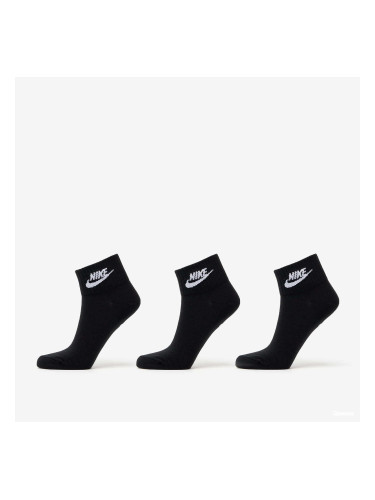 Nike Everyday Essential Ankle Socks 3-Pack Black/ White S