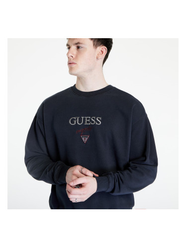 Суитшърт GUESS Baker Locrewneck Black XS