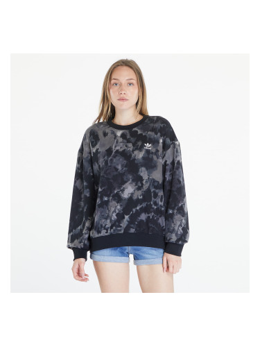 Суитшърт adidas Tie-Dyed Crew Sweatshirt Black/ Multicolor S