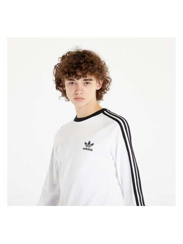 Тениска adidas 3-Stripes Long Sleeve Tee White XL
