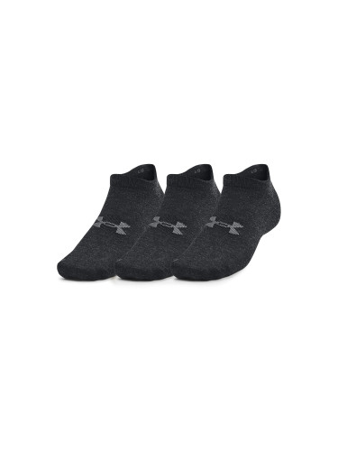 Under Armour Essential No Show 3-Pack Black/ Black/ Pitch Gray L