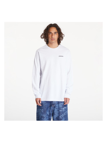 Тениска Patagonia M's LS P6 Logo Responsibili Tee White M