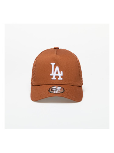 Шапка New Era Los Angeles Dodgers League Essential Trucker Cap Brown/ White Universal