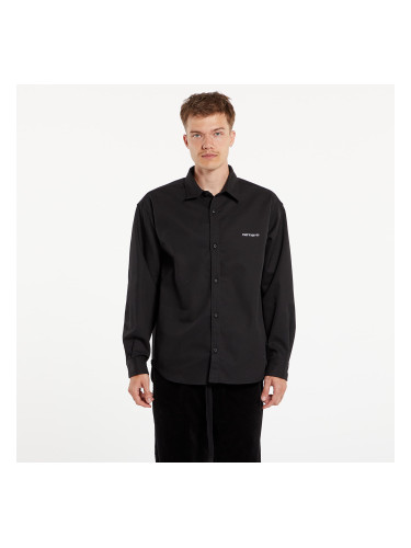 Яке Carhartt WIP L/S Module Script Shirt UNISEX Black/ White Rigid XS