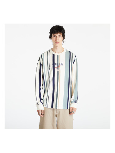 Тениска GUESS Jan Stripe Ls Tee UNISEX Sandy Shore Multi L